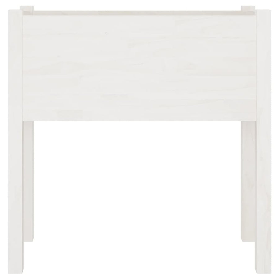 Garden Planter White 70x31x70 cm Solid Pinewood