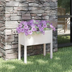 Garden Planter White 70x31x70 cm Solid Pinewood