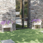 Garden Planters 2 pcs White 70x31x70 cm Solid Pinewood