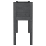 Garden Planter Grey 70x31x70 cm Solid Pinewood