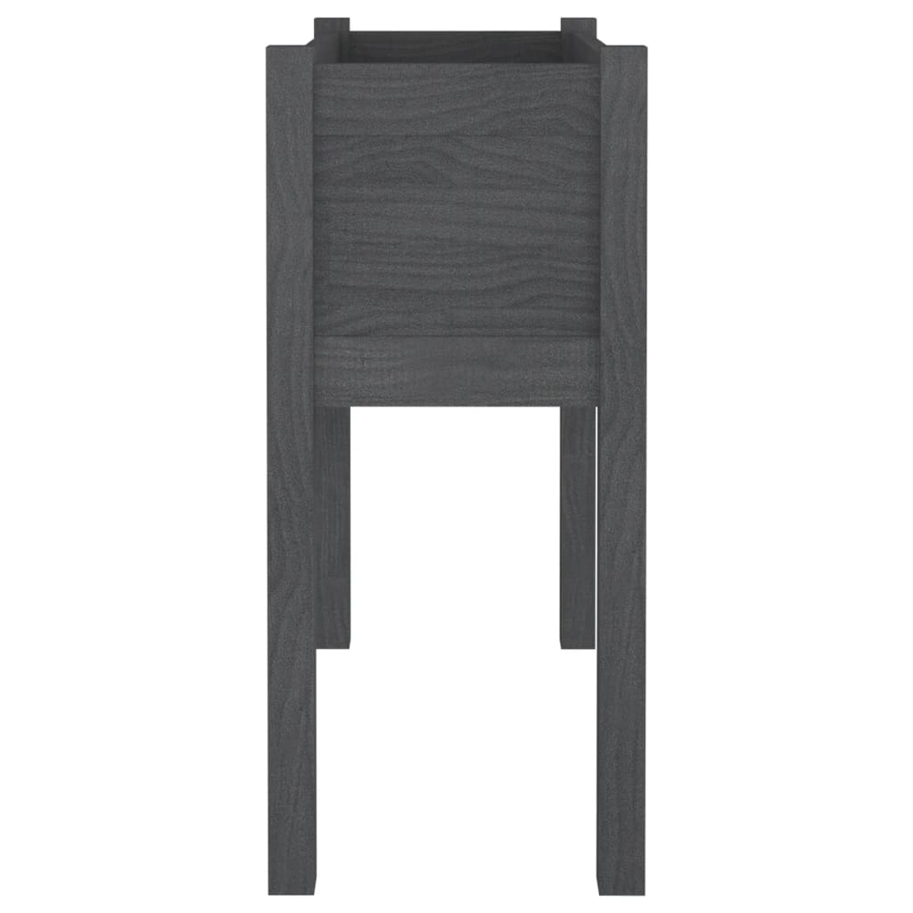 Garden Planters 2 pcs Grey 70x31x70 cm Solid Pinewood