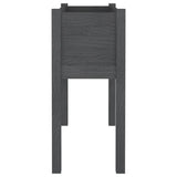Garden Planters 2 pcs Grey 70x31x70 cm Solid Pinewood