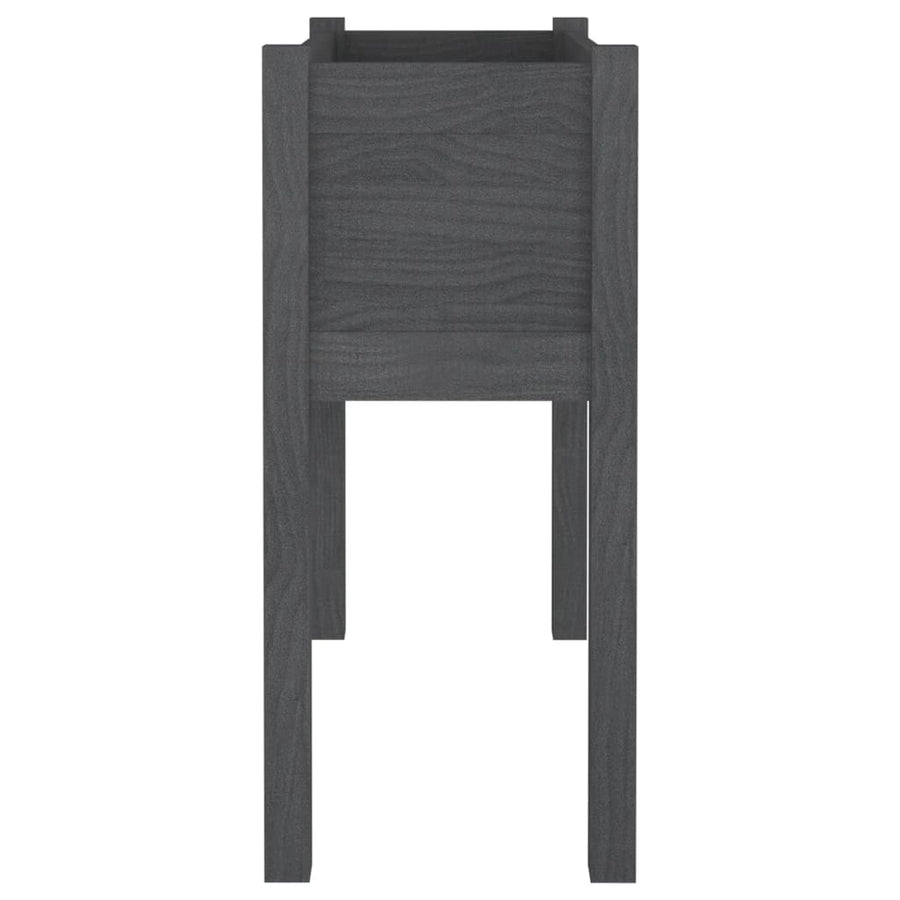 Garden Planters 2 pcs Grey 70x31x70 cm Solid Pinewood