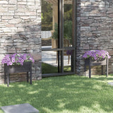 Garden Planters 2 pcs Grey 70x31x70 cm Solid Pinewood