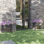 Garden Planters 2 pcs Grey 70x31x70 cm Solid Pinewood