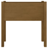 Garden Planter Honey Brown 70x31x70 cm Solid Pinewood - Side View
