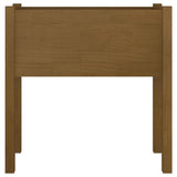 Garden Planters 2 pcs Honey Brown 70x31x70 cm Solid Pinewood - Top-Down View