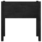 Garden Planter Black 70x31x70 cm Solid Pinewood