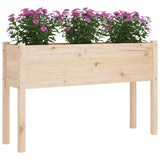 Garden Planters 2 pcs 110x31x70 cm Solid Pinewood - Side View