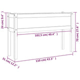 Garden Planters 2 pcs 110x31x70 cm Solid Pinewood