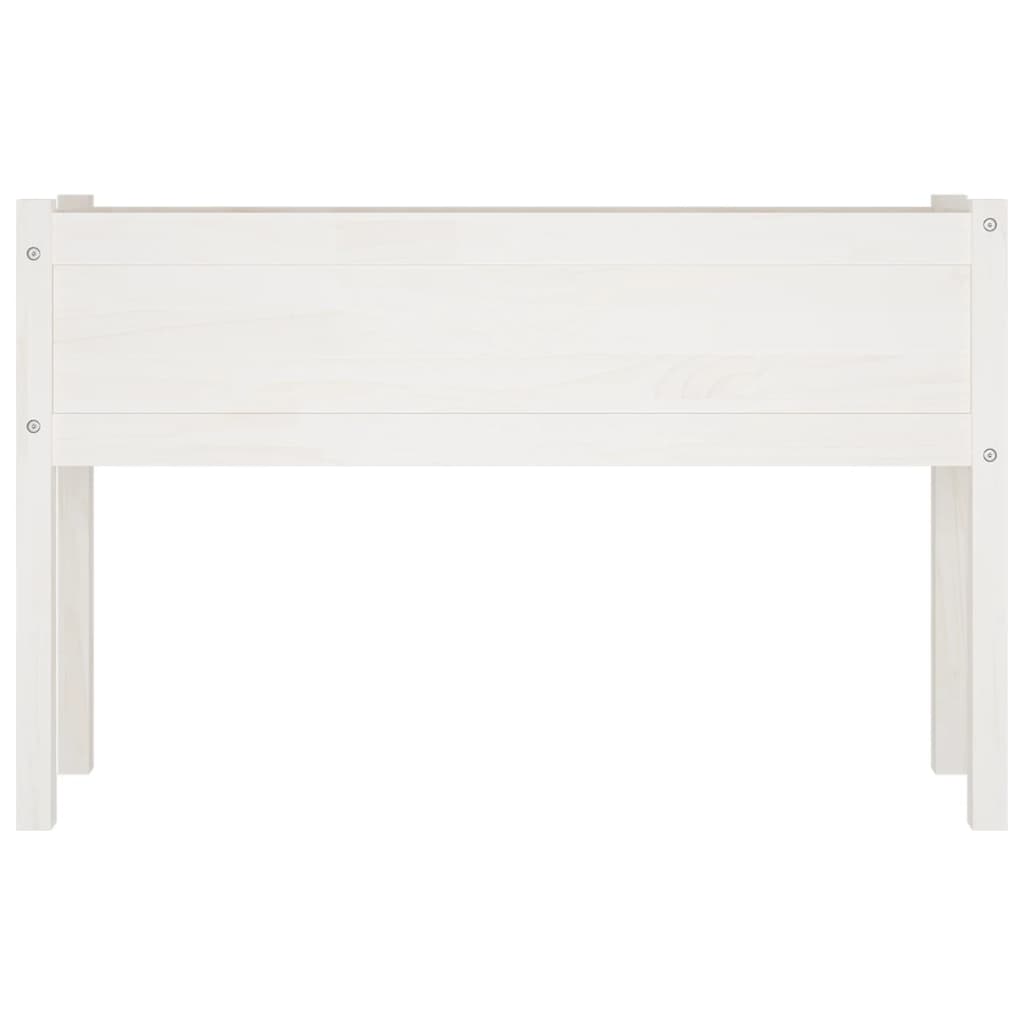 Garden Planter White 110x31x70 cm Solid Pinewood