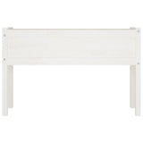 Garden Planter White 110x31x70 cm Solid Pinewood