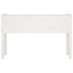 Garden Planter White 110x31x70 cm Solid Pinewood