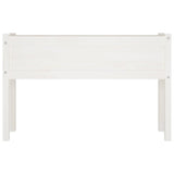 Garden Planter White 110x31x70 cm Solid Pinewood - Top-Down View