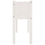 Garden Planter White 110x31x70 cm Solid Pinewood