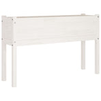 Garden Planters 2 pcs White 110x31x70 cm Solid Pinewood