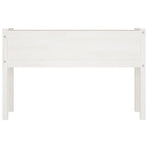 Garden Planters 2 pcs White 110x31x70 cm Solid Pinewood