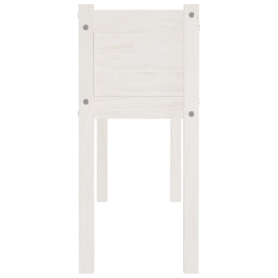 Garden Planters 2 pcs White 110x31x70 cm Solid Pinewood