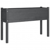 Garden Planter Grey 110x31x70 cm Solid Pinewood