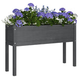 Garden Planter Grey 110x31x70 cm Solid Pinewood