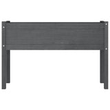 Garden Planter Grey 110x31x70 cm Solid Pinewood