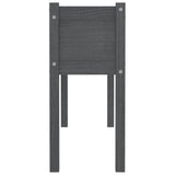 Garden Planter Grey 110x31x70 cm Solid Pinewood - 45-Degree Angle