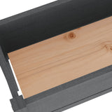 Garden Planter Grey 110x31x70 cm Solid Pinewood
