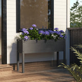 Garden Planter Grey 110x31x70 cm Solid Pinewood