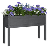 Garden Planters 2 pcs Grey 110x31x70 cm Solid Pinewood