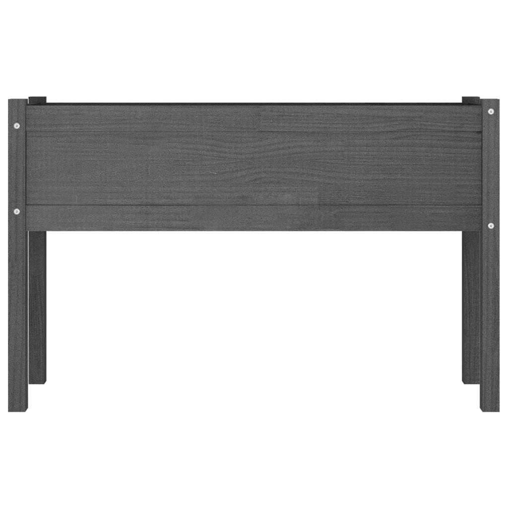 Garden Planters 2 pcs Grey 110x31x70 cm Solid Pinewood