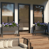 Garden Planters 2 pcs Grey 110x31x70 cm Solid Pinewood