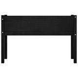 Garden Planter Black 110x31x70 cm Solid Pinewood - Top-Down View