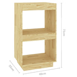Book Cabinet 40x35x71 cm Solid Pinewood - Low Angle