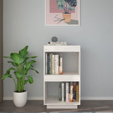 Book Cabinet White 40x35x71 cm Solid Pinewood - Side View