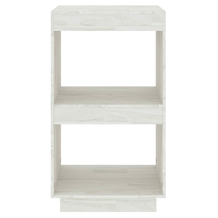 Book Cabinet White 40x35x71 cm Solid Pinewood