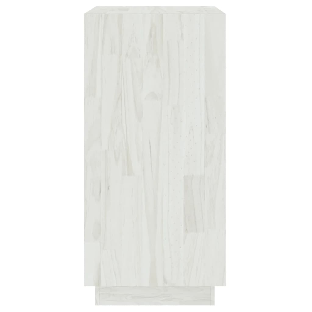 Book Cabinet White 40x35x71 cm Solid Pinewood