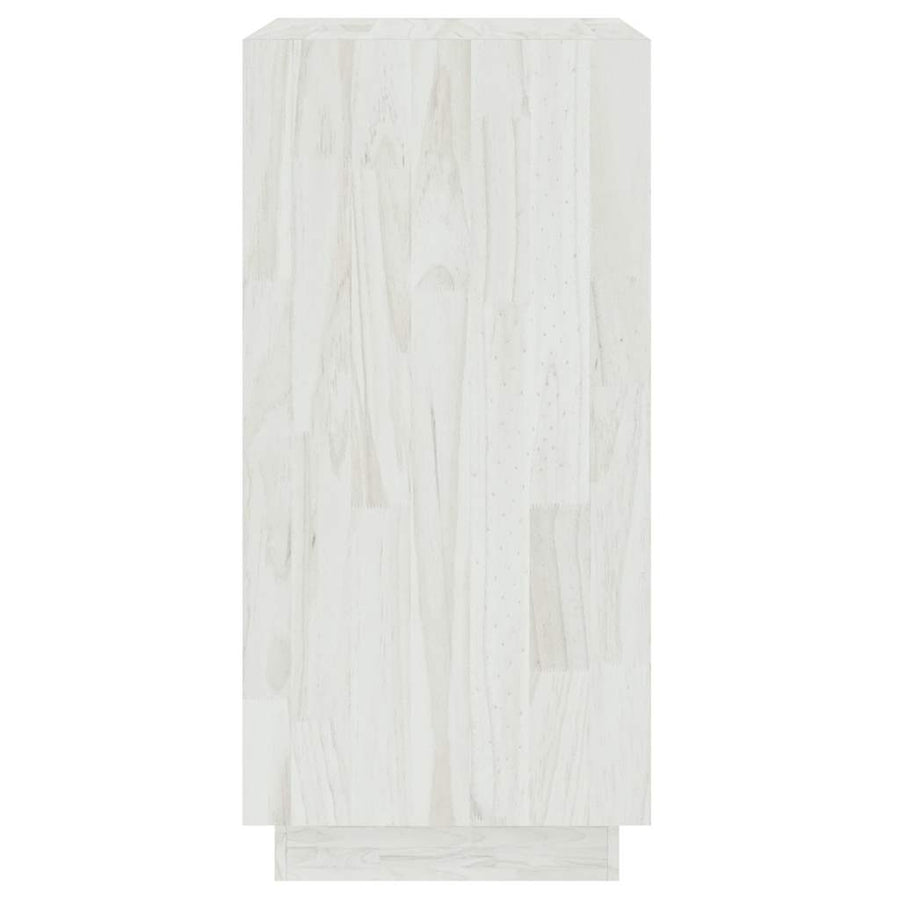 Book Cabinet White 40x35x71 cm Solid Pinewood