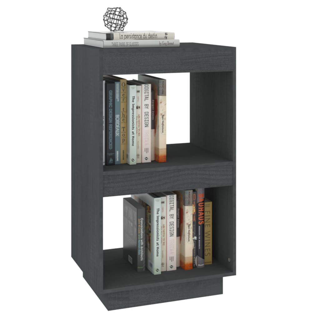 Book Cabinet Grey 40x35x71 cm Solid Pinewood
