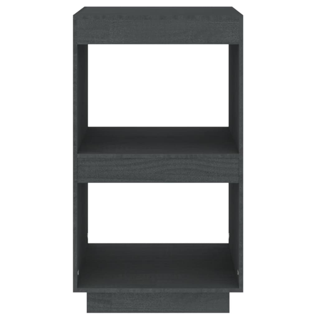 Book Cabinet Grey 40x35x71 cm Solid Pinewood