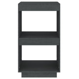 Book Cabinet Grey 40x35x71 cm Solid Pinewood - 45-Degree Angle