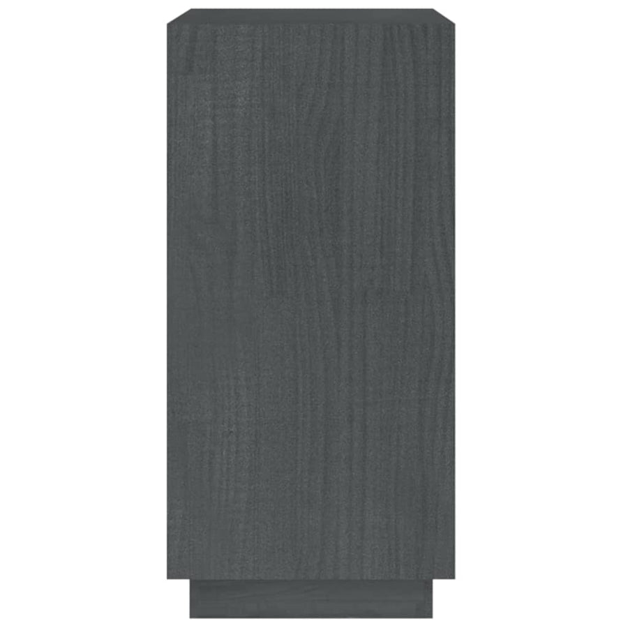 Book Cabinet Grey 40x35x71 cm Solid Pinewood