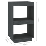 Book Cabinet Grey 40x35x71 cm Solid Pinewood - Low Angle