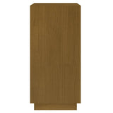 Book Cabinet Honey Brown 40x35x71 cm Solid Pinewood - Rear View