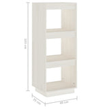Book Cabinet/Room Divider White 40x35x103 cm Solid Pinewood