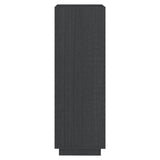 Book Cabinet/Room Divider Grey 40x35x103 cm Solid Pinewood - Rear View