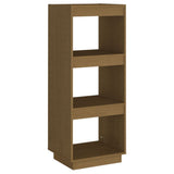 Book Cabinet/Room Divider Honey Brown Solid Pinewood - Front View