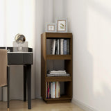 Book Cabinet/Room Divider Honey Brown Solid Pinewood - Side View