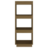 Book Cabinet/Room Divider Honey Brown Solid Pinewood - 45-Degree Angle