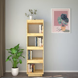 Book Cabinet/Room Divider 40x35x135 cm Solid Pinewood - Side View