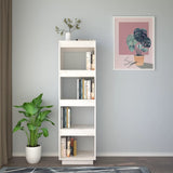 Book Cabinet/Room Divider White 40x35x135 cm Solid Pinewood - Side View